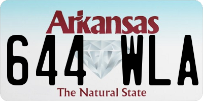 AR license plate 644WLA