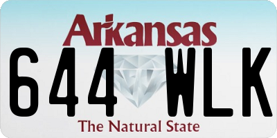 AR license plate 644WLK