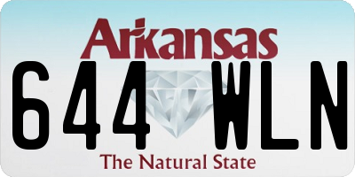 AR license plate 644WLN