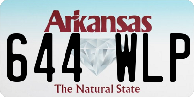 AR license plate 644WLP