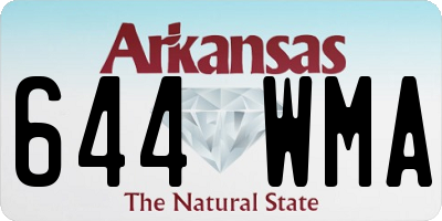 AR license plate 644WMA