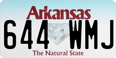 AR license plate 644WMJ