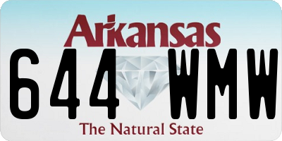 AR license plate 644WMW