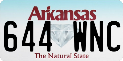 AR license plate 644WNC