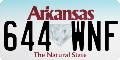 AR license plate 644WNF