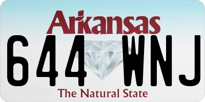 AR license plate 644WNJ