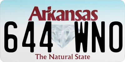 AR license plate 644WNO