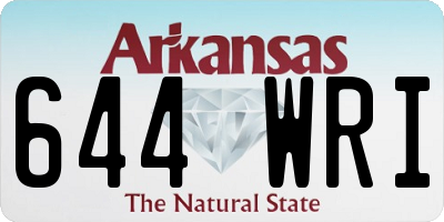 AR license plate 644WRI