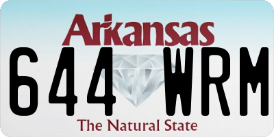 AR license plate 644WRM
