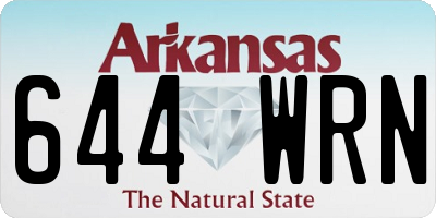 AR license plate 644WRN