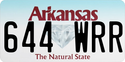 AR license plate 644WRR
