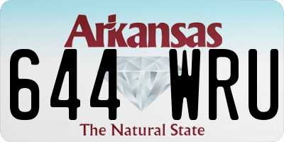 AR license plate 644WRU
