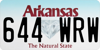 AR license plate 644WRW