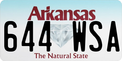 AR license plate 644WSA