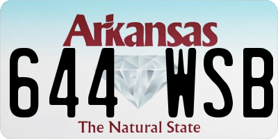 AR license plate 644WSB