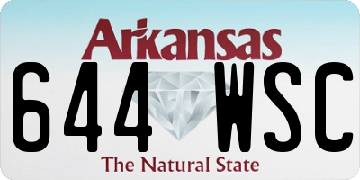 AR license plate 644WSC