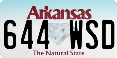 AR license plate 644WSD