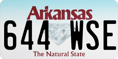 AR license plate 644WSE