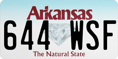 AR license plate 644WSF