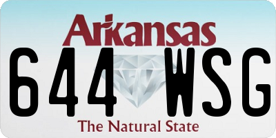 AR license plate 644WSG