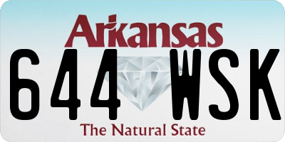 AR license plate 644WSK