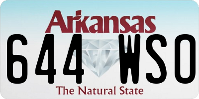 AR license plate 644WSO