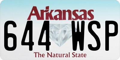 AR license plate 644WSP