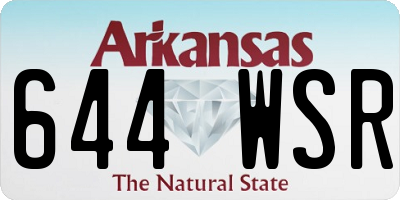 AR license plate 644WSR