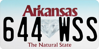 AR license plate 644WSS