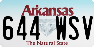 AR license plate 644WSV
