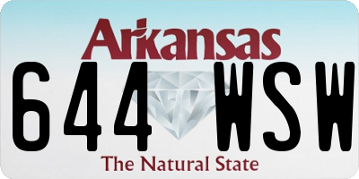 AR license plate 644WSW