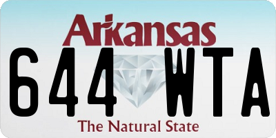AR license plate 644WTA