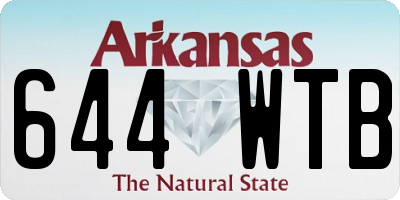 AR license plate 644WTB
