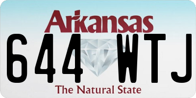 AR license plate 644WTJ