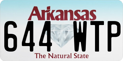 AR license plate 644WTP