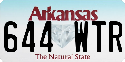 AR license plate 644WTR