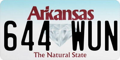 AR license plate 644WUN