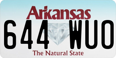 AR license plate 644WUO