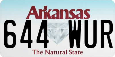 AR license plate 644WUR