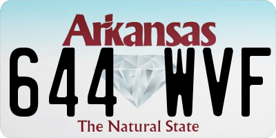 AR license plate 644WVF
