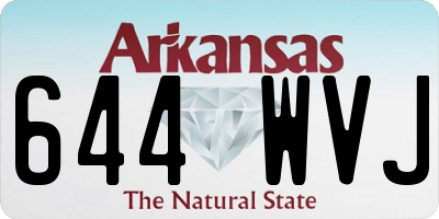 AR license plate 644WVJ