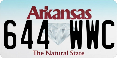 AR license plate 644WWC