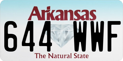 AR license plate 644WWF