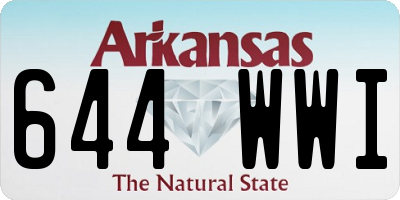 AR license plate 644WWI