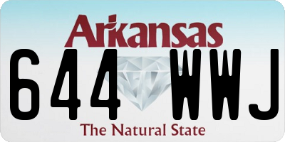 AR license plate 644WWJ