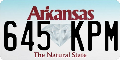 AR license plate 645KPM