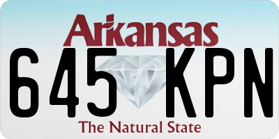 AR license plate 645KPN