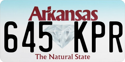 AR license plate 645KPR