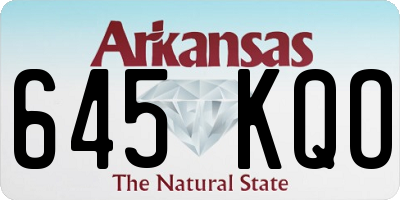 AR license plate 645KQO