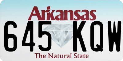 AR license plate 645KQW